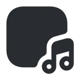 Mini Music Sqaure SVG Icon